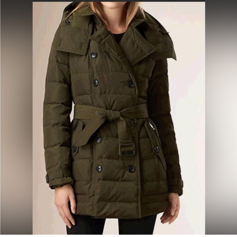 Burberry Women's Dark Green Puffer Coat